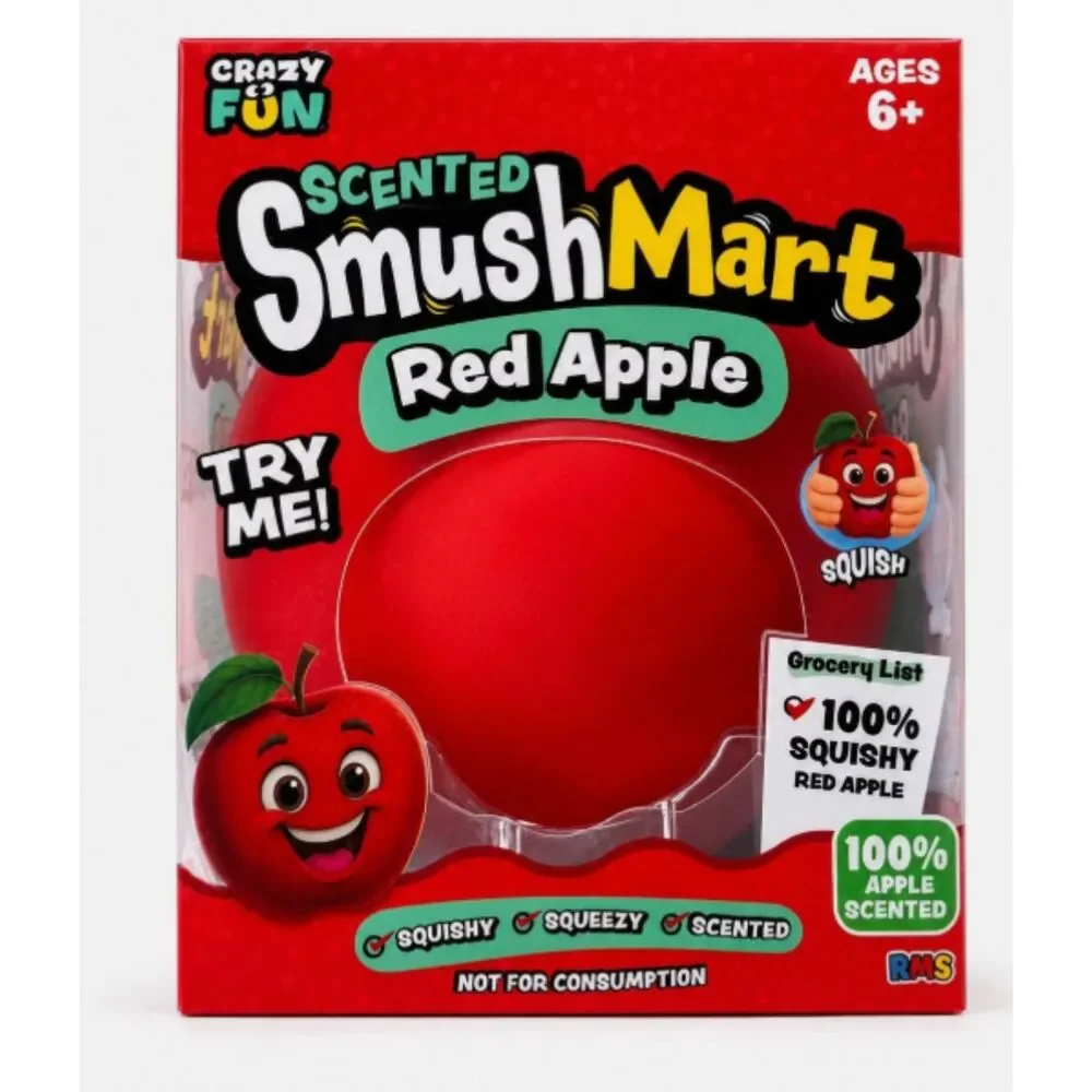 RMS Crazy Fun Smush Mart  Scented Red Apple Squishy Fidget Toy